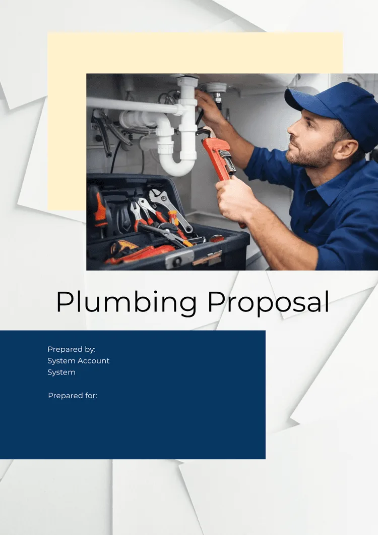 First page of the QuoteCloud Plumbing Proposal Template