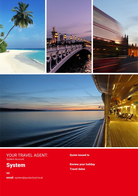 Photo collage template cover with a red agent panel